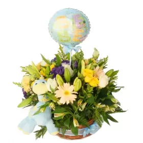NACIMIENTO CANASTILLO FLORES PARA NIÑOS