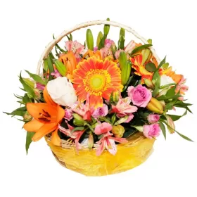 CANASTILLO REDONDO MIX DE FLORES