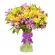 Florero con 10 Astromelias Amarillas y 10 Rosadas y Flores mix
