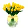 Florero con 20 Tulipanes Amarillos