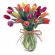 Florero con 20 Tulipanes Mix de Colores