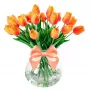 Florero con 20 Tulipanes Naranjos
