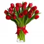 Florero con 20 Tulipanes Rojos