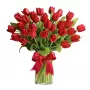 Florero con 30 Tulipanes Rojos