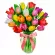 Florero con 20 Tulipanes Colores Mix